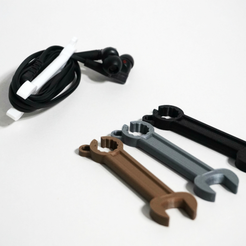 Capture d’écran 2016-10-20 à 16.51.41.png Бесплатный STL файл Wrench shaped earphone holder・Дизайн 3D принтера для загрузки, WallTosh