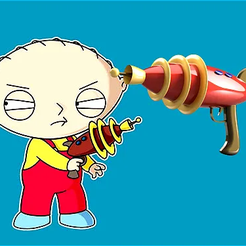 output-onlinepngtools.png 3D file Stewie's raygun from Family Guy・3D printing template to download, Riko2001