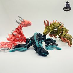 IMG_15973.jpg Majestic Elder Dragon - Fully Articulated - Print in Place - No Supports - with Articulated Wings - Flexi