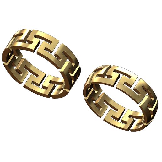 2 style Versace chunky greek keey band US sizes 5to13 3D print model 3D model