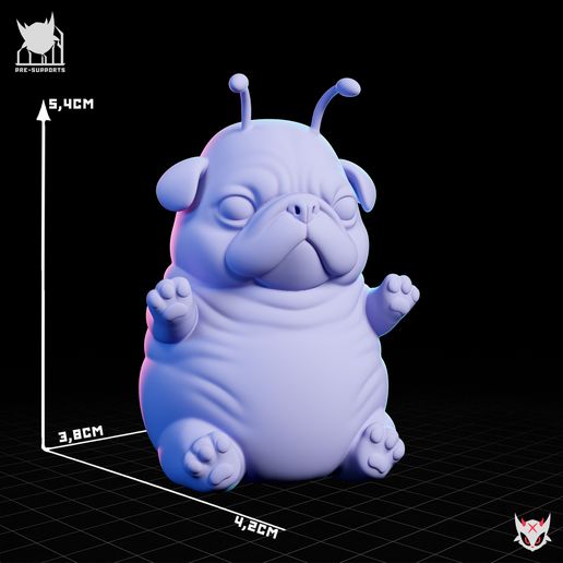 👾 Pibble Collection - Wash My Belly・ 3D File for 3D printing・Cults