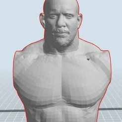 Goldberg.jpg STL file Bill Goldberg WWE WCW Bust・3D printable design to download, TheGreatHarryBarnett