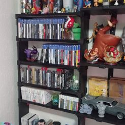 IMG_20230226_190803.jpg Free STL file Custom Bookshelf, Gameshelf, brackets・3D printable design to download