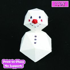 1.jpg Archivo STL Muñeco de nieve | Impresión in situ | Low Poly・Diseño de impresora 3D para descargar