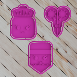 untitled.png STL file COOKIE CUTTER set school 3・Model to download and 3D print