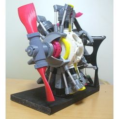 00-Eng-Opt02-01.jpg Free STL file Radial Engine, 7-Cylinder, Optional Parts Kit (2)・3D print model to download