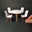 20240102_192157.jpg Round Dining Table and Chairs - Miniature Furniture 1/12 scale