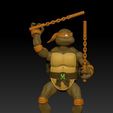 ScreenShot598.jpg Michelangelo TMNT 6" Action Figure for 3d printing.