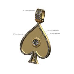 Rolex-iced-Diamond-ace-of-spade-pendant-00.jpg Télécharger fichier STL Modèle d'impression 3D d'une lunette de Rolex glacée avec pendentif As de pique • Modèle pour imprimante 3D, RachidSW