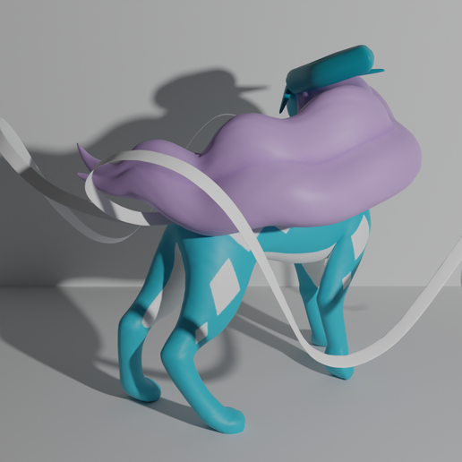 Suicune4.png Suicune pokemon 3D print model