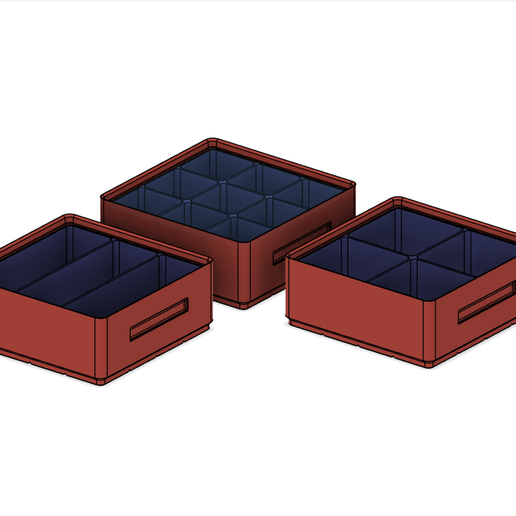 Stackable Generic Storage Boxes V3 50mm Deep Compartments