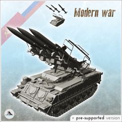 1-PREM.jpg STL file Russian Soviet 2K12 Kub SA-6 Gainful SAM mobile air-defense tank - Cold Era Modern Warfare Conflict World War 3・3D printer model to download