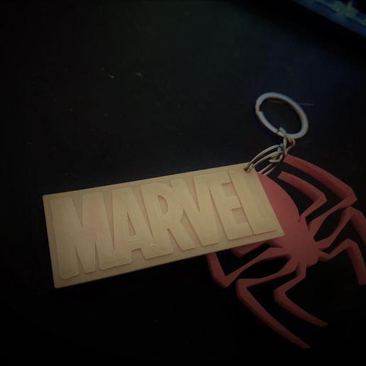 Free STL file MARVEL LOGO KEYCHAIN 🗝️ ・Object to download and to 3D ...