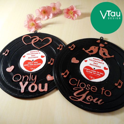 Valentine's Day Old Records | Only You | Close To You | Easy To Print | Gift Idea | Vtau Design 3D model