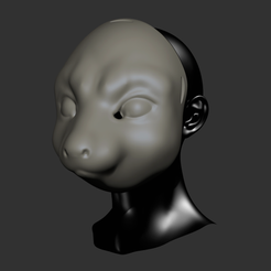 Монтажная-область-1.png Free STL file Base for Fursuit mask without details・3D printing design to download