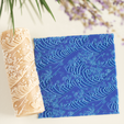 01.png Japanese Wave Texture Roller STL – Ocean Pattern for Clay and Pottery