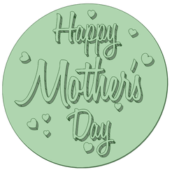 Happy-mothers-day_e.png Archivo STL Happy mothers day cookie cutter・Modelo para descargar y imprimir en 3D