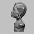 11.jpg african low poly modern female bust 3D print model