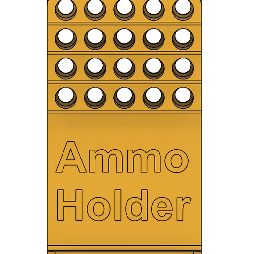 Présentoir à Munitions Pour 20 Balles - Calibre 308 Winchester Couleur Sable   Tan