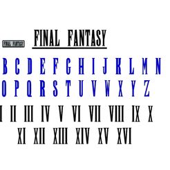 assembly1.jpg Archivo STL Letras y Números FINAL FANTASY Letters and Numbers | Logo・Diseño de impresora 3D para descargar