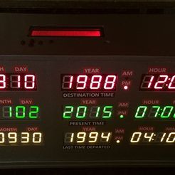 Shs Bee b= =f = fe eo ha =i Se re ee oh] eee eg Back to the Future Time Circuit 3D Printed Clock