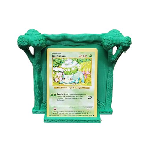Grass Type Pokemon Card Stand 3D model