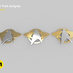 render_odznaky_scene.869.jpg Fichier STL Star Trek Insignia - Modèle d'impression 3D・Objet imprimable en 3D à télécharger