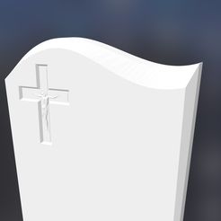 headstone_wave_cross1.jpg 3d headstone model - wave and cross