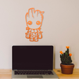 GROOT-PARED.png Silhouette baby Groot
