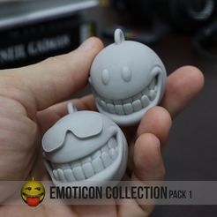 capa-emoticon-p1.jpg Fichier STL Collection d'émoticônes - Pack 1・Objet pour imprimante 3D à télécharger