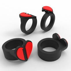untitled.5980.png STL file Heart couple ring・3D printing template to download