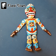 Flexi-Town-Tiki-I2.png Флекси Тики, шарнирная фигурка-фиджет, 3мф в комплекте