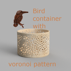 celtic-bird-container-voronoi-patterned-final.png Free STL file Bird container (small)・3D printable object to download