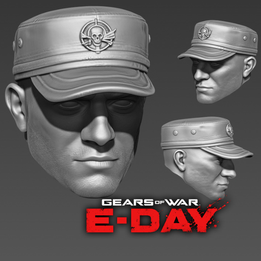 Lucas Reyes Head 3D Model Gears of War E-Day