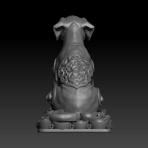 4.jpg Dog 3D print model