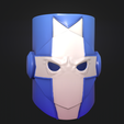 castlecrasher5.png Download STL file Castle Crashers Knight Helmet • 3D print object, hellmasterx
