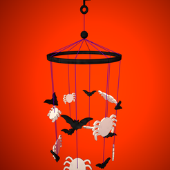 Render.png Crib Mobile - Bats and Spiders