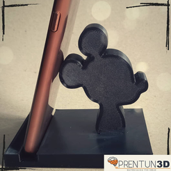 bella.png Archivo STL Soporte de Mickey para celular / Mickey cellphone holder / Mickey phone stand・Idea de impresión 3D para descargar