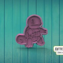 squirtle.jpg Fichier STL Découpeur de biscuits Squirtle・Modèle à imprimer en 3D à télécharger