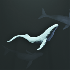 BaleineDeepblue33lightup.png STL file Sculpture: The Whale・Model to download and 3D print