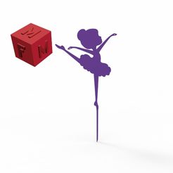 bailarina-1.jpg Archivo STL ballet dancer cake topper・Diseño de impresión en 3D para descargar
