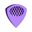 Thick pick flat completa.stl Palheta de guitarra grossa em forma de favo de mel