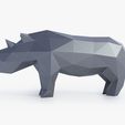 rhino_view02.jpg Low Poly Rhinoceros