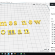 cura.png TIMES NEW ROMAN font lowercase 3D letters STL file