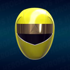 6.jpg Fichier STL Alienranger Yellow Helmet Cosplay STL・Modèle imprimable en 3D à télécharger