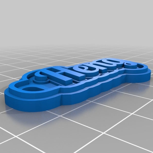 My Customized Multiline Tag or Keychain - 3D model önizlemesi