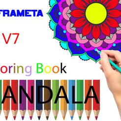 mandala-Coloring-Book-v7.jpg Файл 3D Книга-раскраска мандала v7・Шаблон для 3D-печати для загрузки