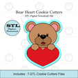 Etsy-Listing-Template-STL.png Bear Heart Cookie Cutters | STL File