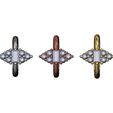 H-Baguette-Side-tri-cluster-diamond-ring-size6-7-8-01.jpg Fichier STL Bague à diamant baguette 6x3mm tailles US 6 7 8 Modèle d'impression 3D・Modèle à imprimer en 3D à télécharger