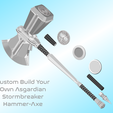 SB-promox.png Custom Build YOUR Asgardian Stormbreaker War Hammer-Axe | Wall Mount Option Included | By Collins Creations 3D